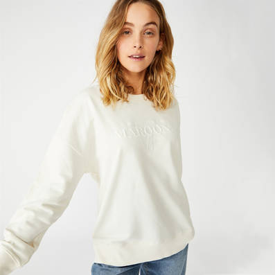 QLD Maroons Women’s Old School White Jumper