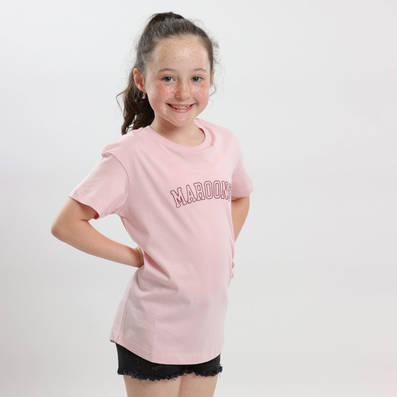 QLD Maroons Kids Pink Text Tee
