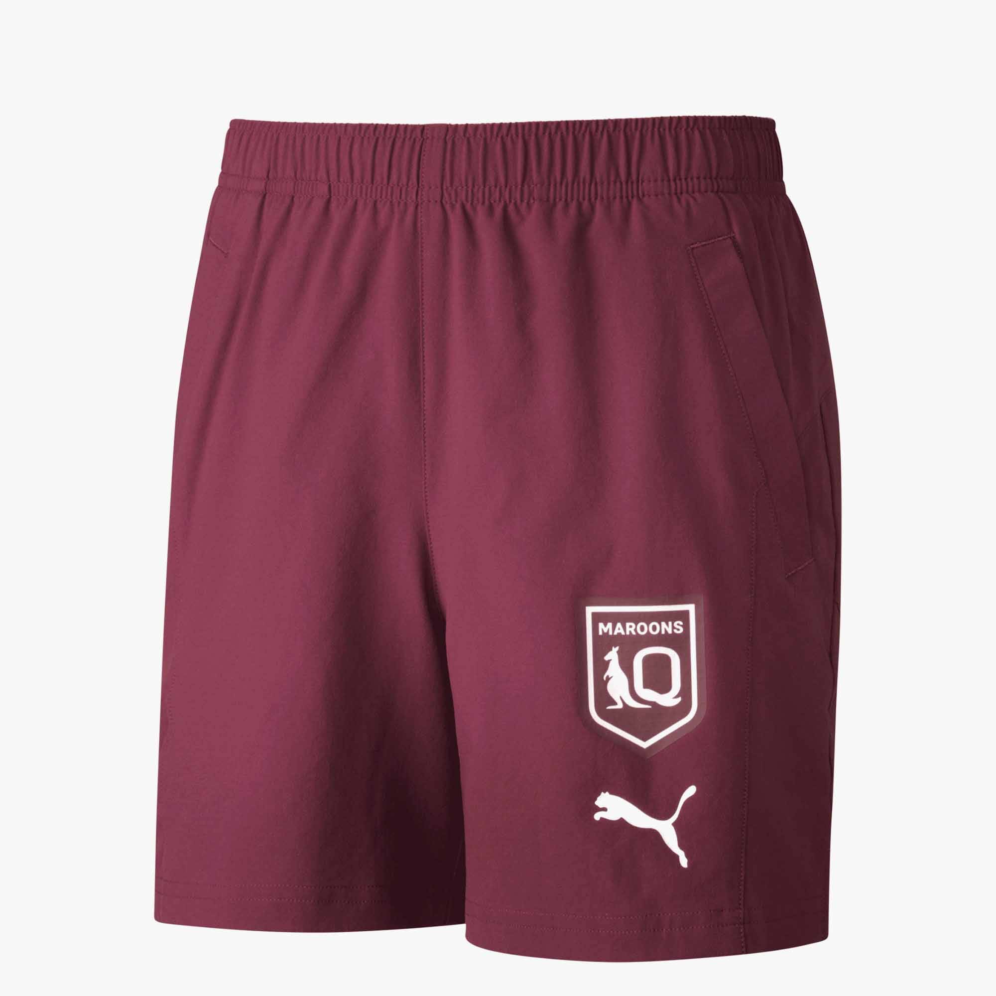 Maroons Shop QLD Maroons 2022 Youth Maroon Training Shorts