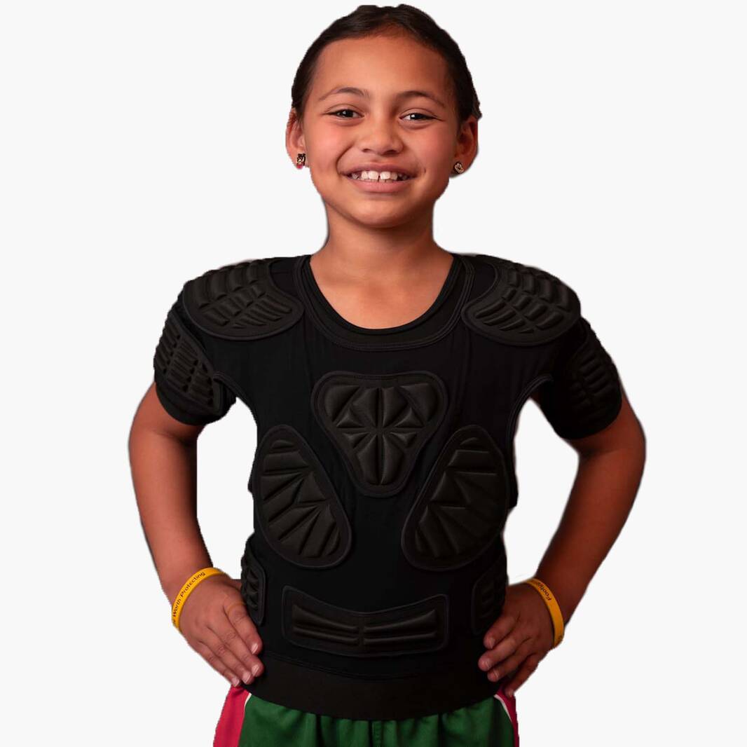 Footy Girls Guardian Youth Black Shoulder Guard3