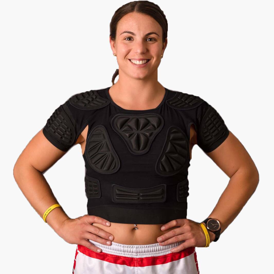 Footy Girls Warrior Women's Black Shoulder Guard3