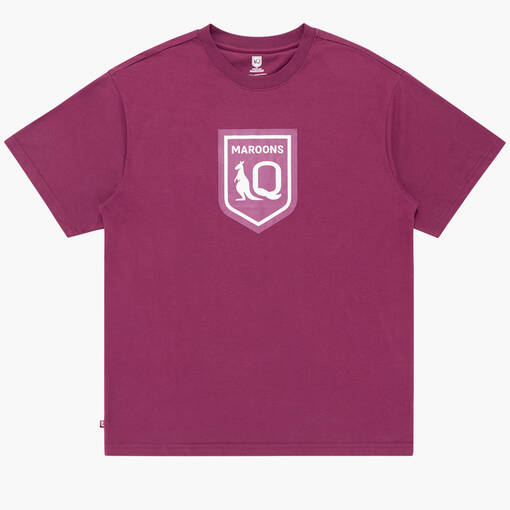 QLD Maroons Men's Maroon Crest Tee0