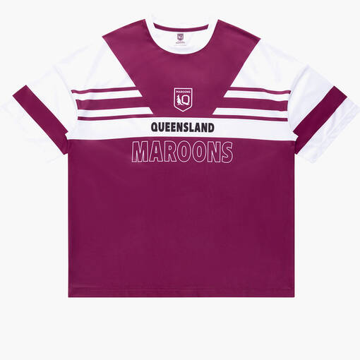QLD Maroons Men's Oversized Retro Tee0