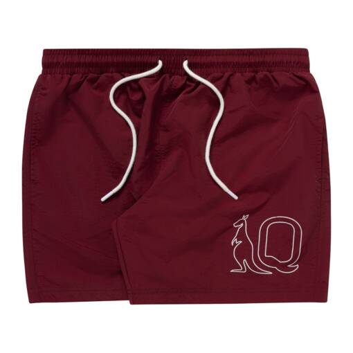 QLD Maroons Men's Nylon Beach Shorts0