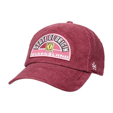 Retro Maroon Corduroy Cap
