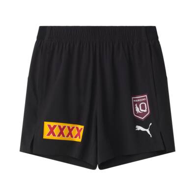 2026 QLD Maroons Black Men's Training Shorts