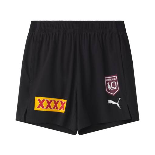 2026 QLD Maroons Black Men's Training Shorts0