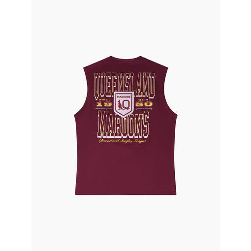 Maroons RL Graphic Muscle Tee0