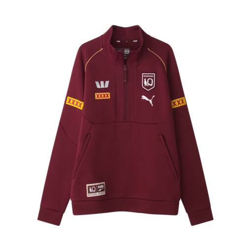 2026 QLD Maroons 1/2 Zip Men's Jumper0