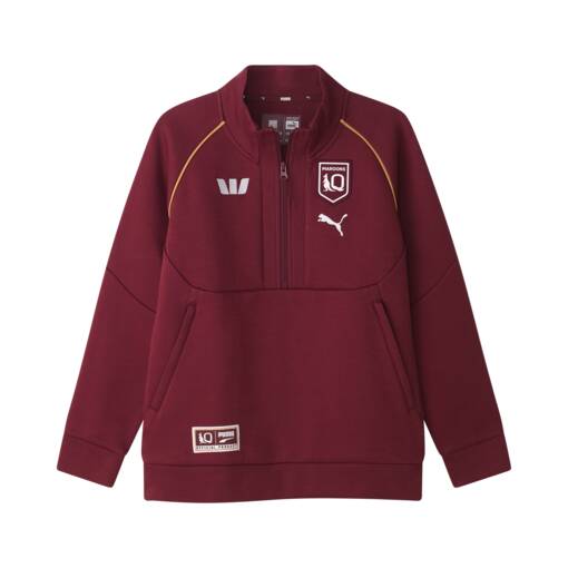 2026 Queensland Maroons 1/2 Zip Youth Jumper0