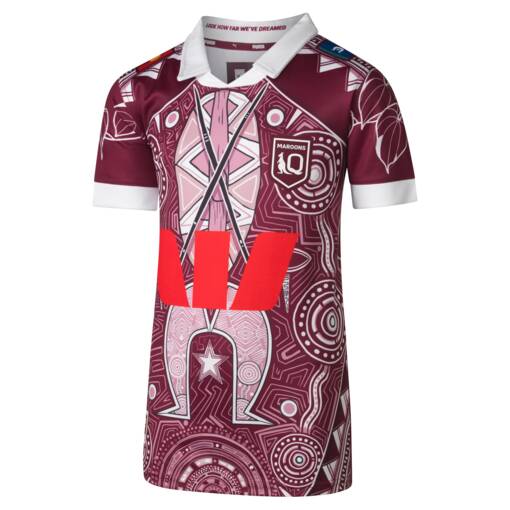 2026 QLD Maroons Youth Indigenous Jersey2
