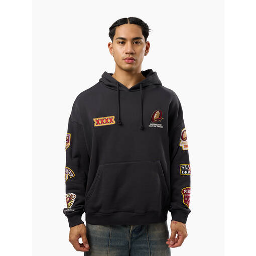 8 Straight Box Hoodie - Washed Black0