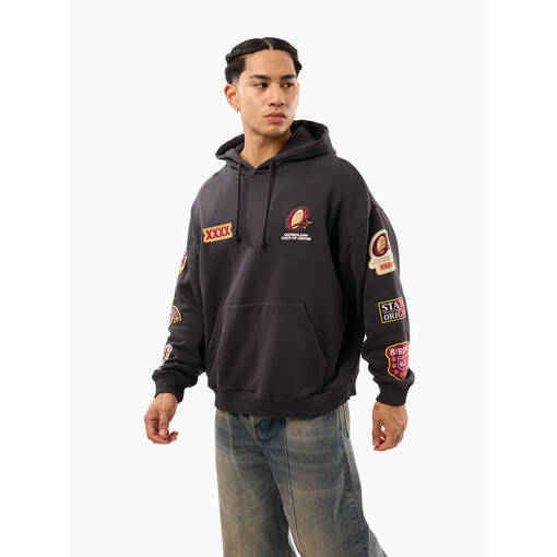 8 Straight Box Hoodie - Washed Black1