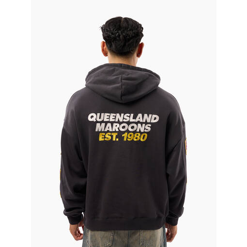 8 Straight Box Hoodie - Washed Black2