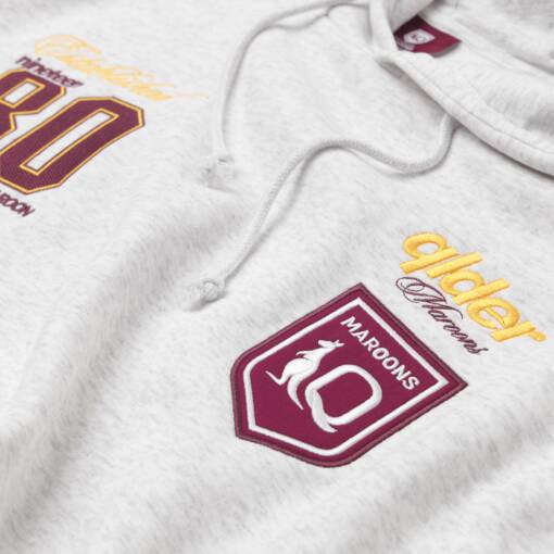 Men's Maroon Graphic Box Hoodie2