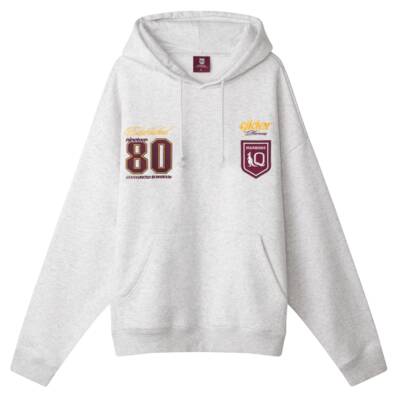 Men's Maroon Graphic Box Hoodie