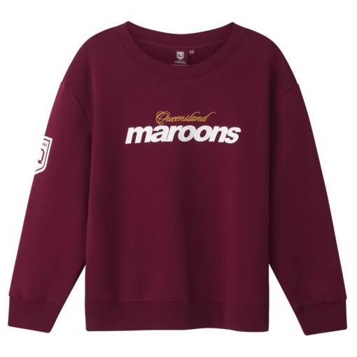 Youth Maroon Graphic Crew0