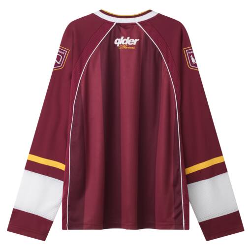Men's Maroon Mesh Long Sleeve Jersey1