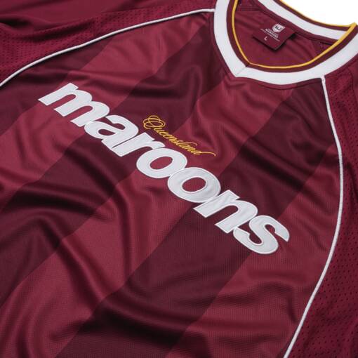 Men's Maroon Mesh Long Sleeve Jersey2