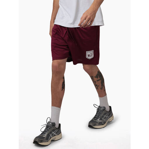 Men's Maroon Mesh Shorts2