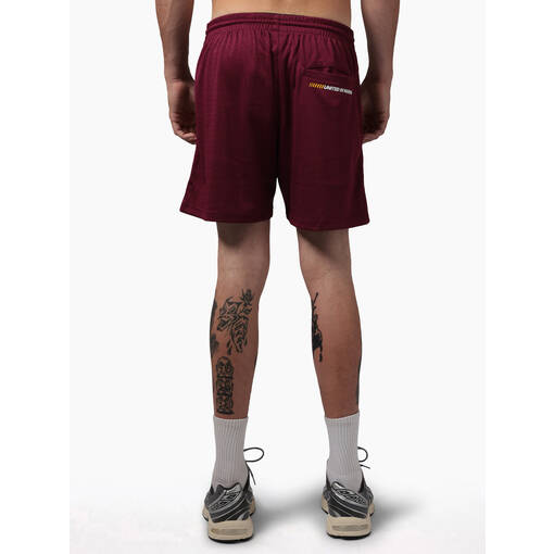 Men's Maroon Mesh Shorts3