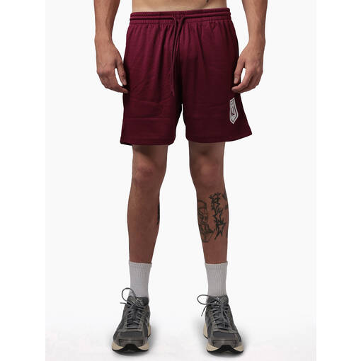Men's Maroon Mesh Shorts1
